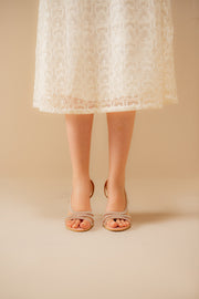 Pink Embellished Slingback Heels