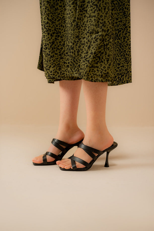 Double Criss-Cross Strappy Heels