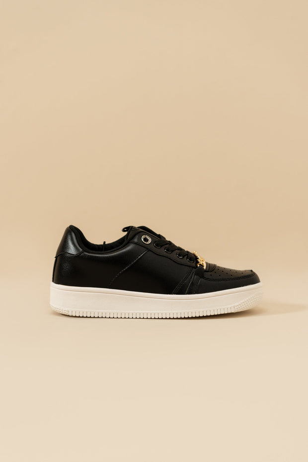 Black Sneakers with chain detail