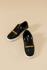 Black Sneakers with chain detail