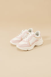 Pink Contrast Sneakers