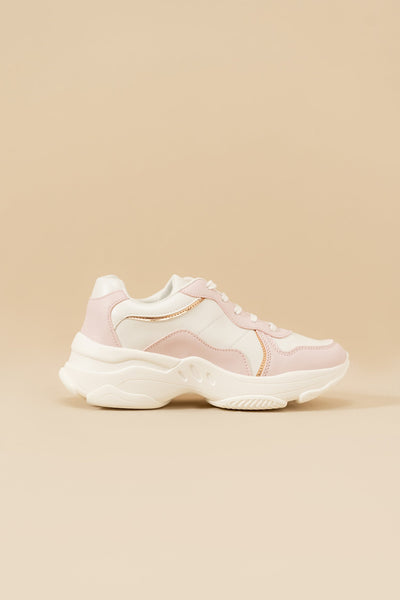 Pink Contrast Sneakers