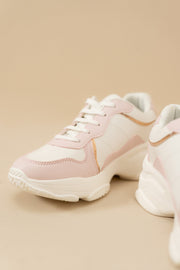 Pink Contrast Sneakers