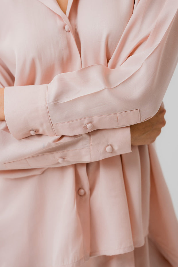 Peach Pink Long Sleeve Shirt