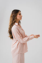 Peach Pink Long Sleeve Shirt