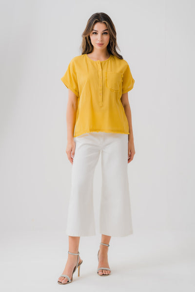 Bubble Cotton Yellow Shirt
