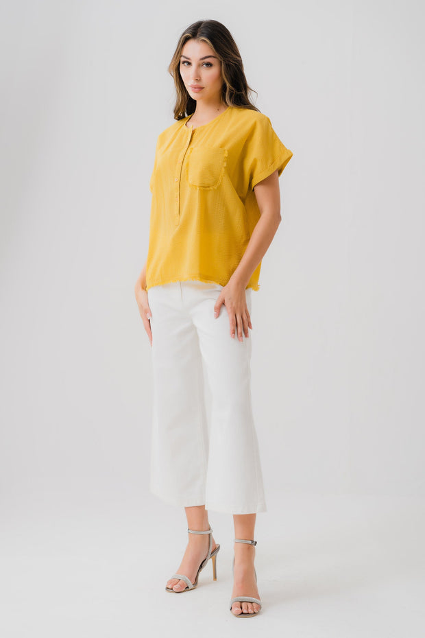 Bubble Cotton Yellow Shirt