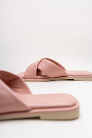 Soft Pink Cross Strap Flats