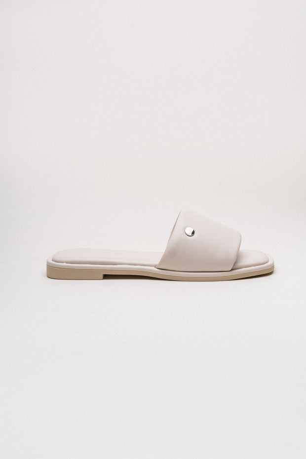 Beige Luxe Flat Slip-Ons