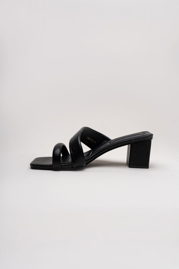 Black Cross-Strap Wedges