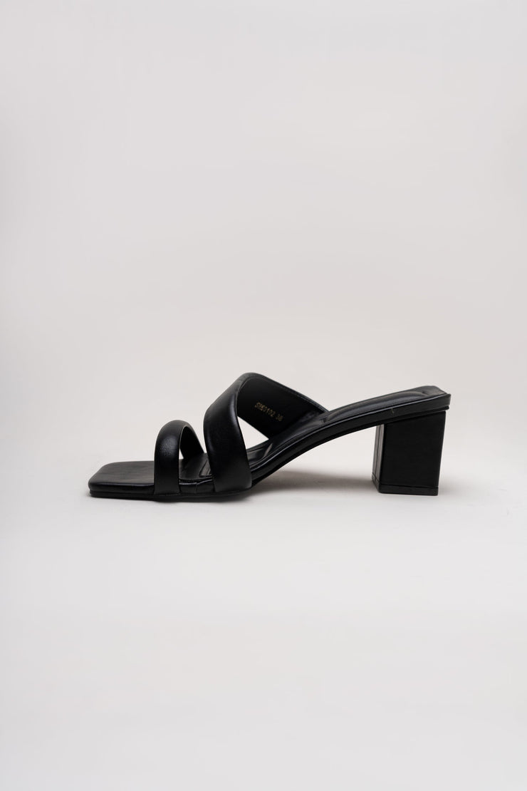 Black Cross-Strap Wedges