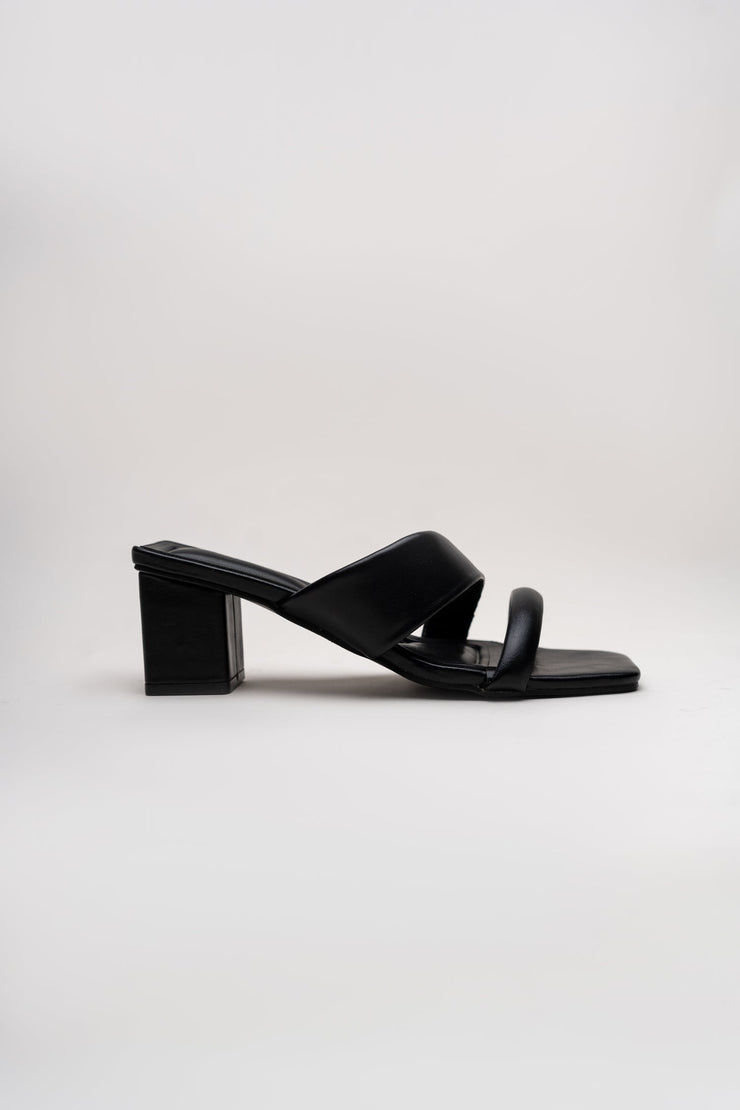 Black Cross-Strap Wedges