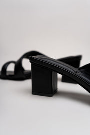 Black Cross-Strap Wedges
