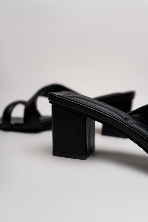 Black Cross-Strap Wedges