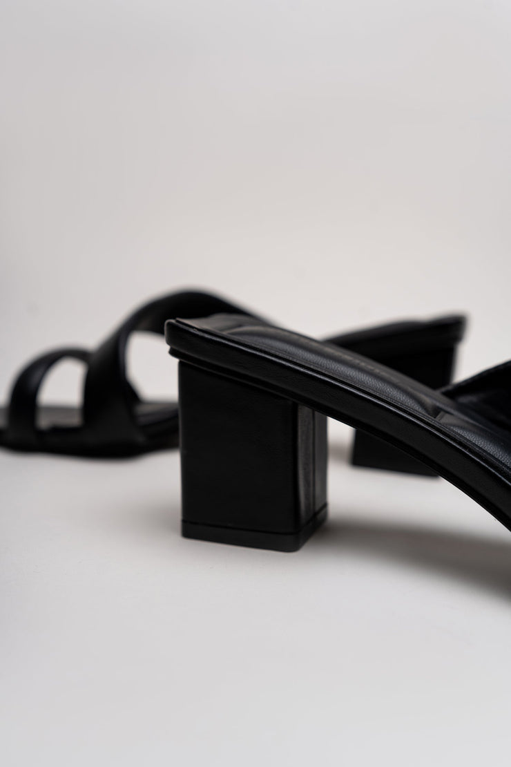 Black Cross-Strap Wedges