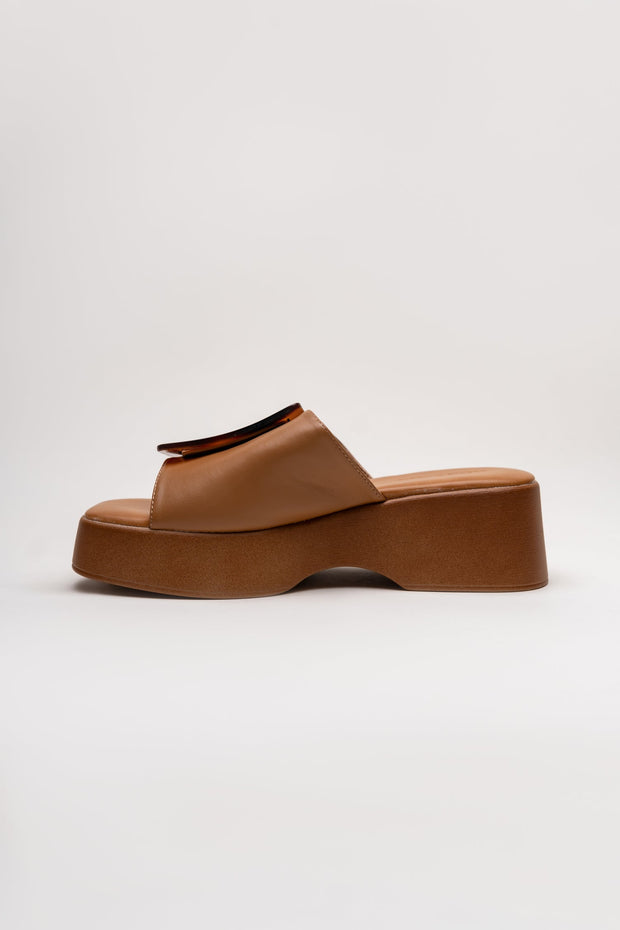 Skin Strappy Contrast Flats