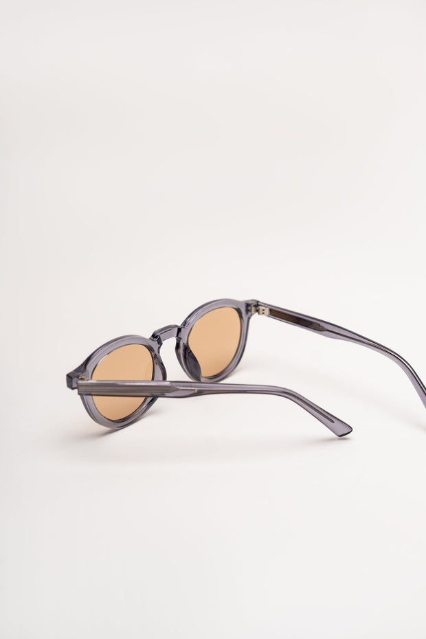 Round Clear Black Sunglasses