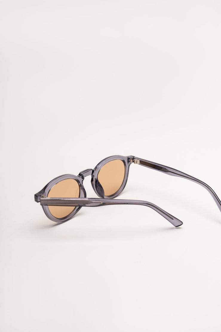 Round Clear Black Sunglasses
