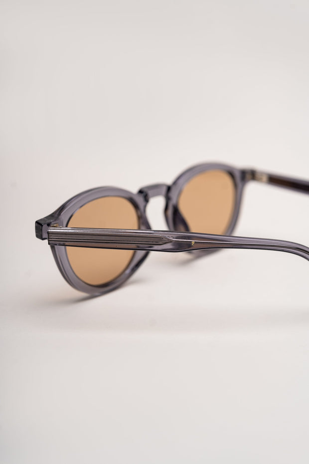 Round Clear Black Sunglasses