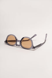 Round Clear Black Sunglasses