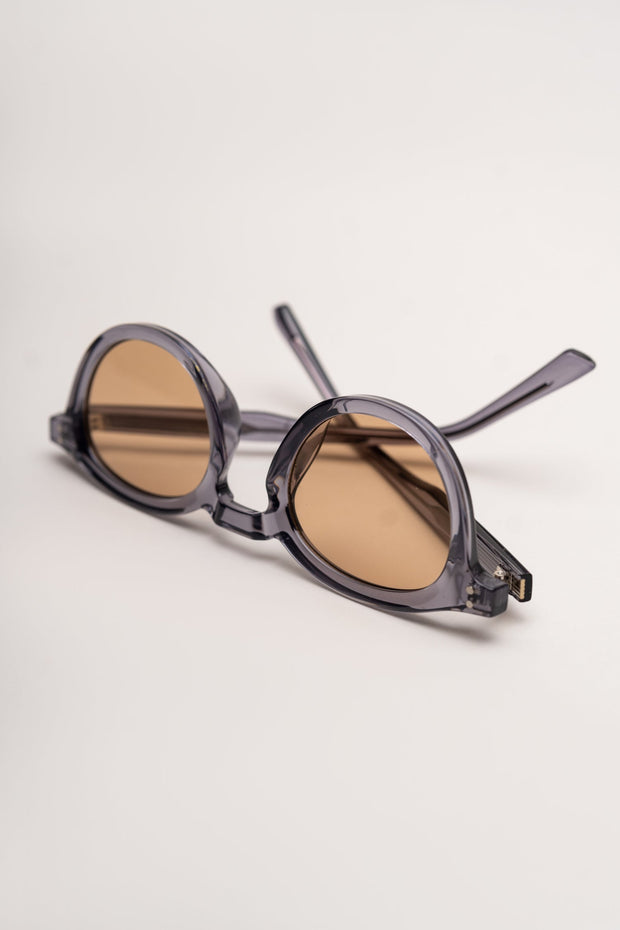 Round Clear Black Sunglasses