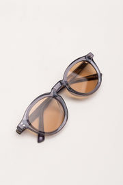 Round Clear Black Sunglasses