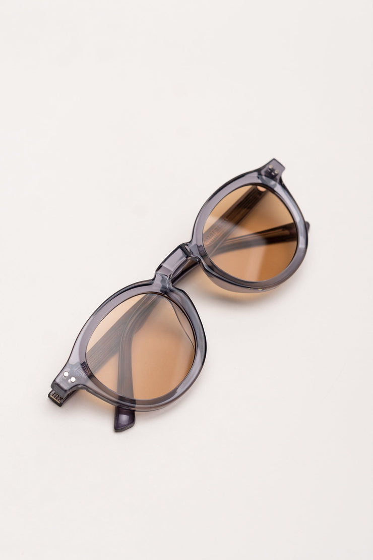Round Clear Black Sunglasses