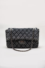 Denim Quilted Shoulder Bag