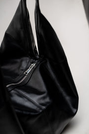 Black Classic Leather Tote