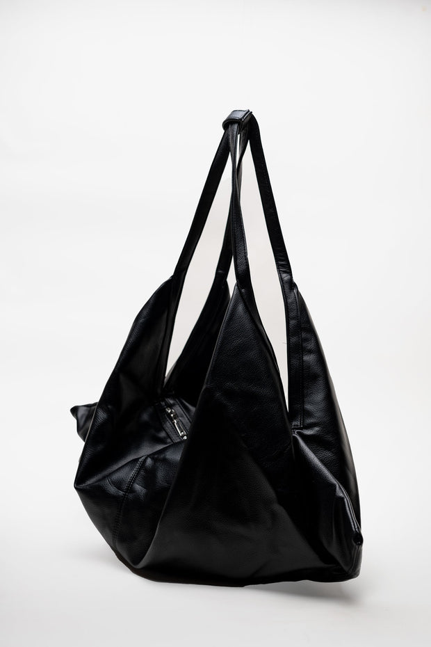 Black Classic Leather Tote