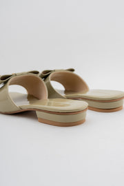 Olive Green Rhinestone Flats