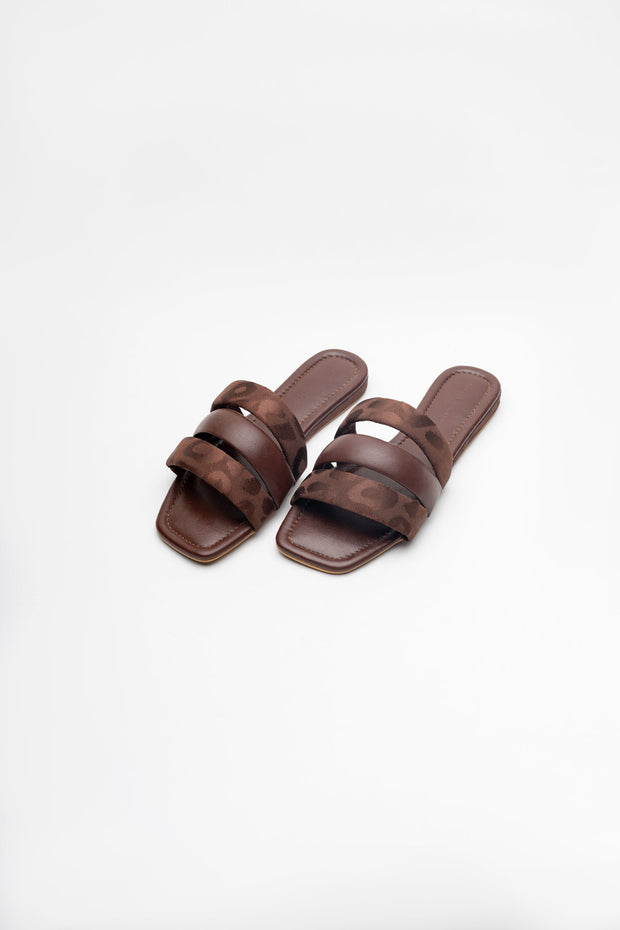 Brown Strappy Flats