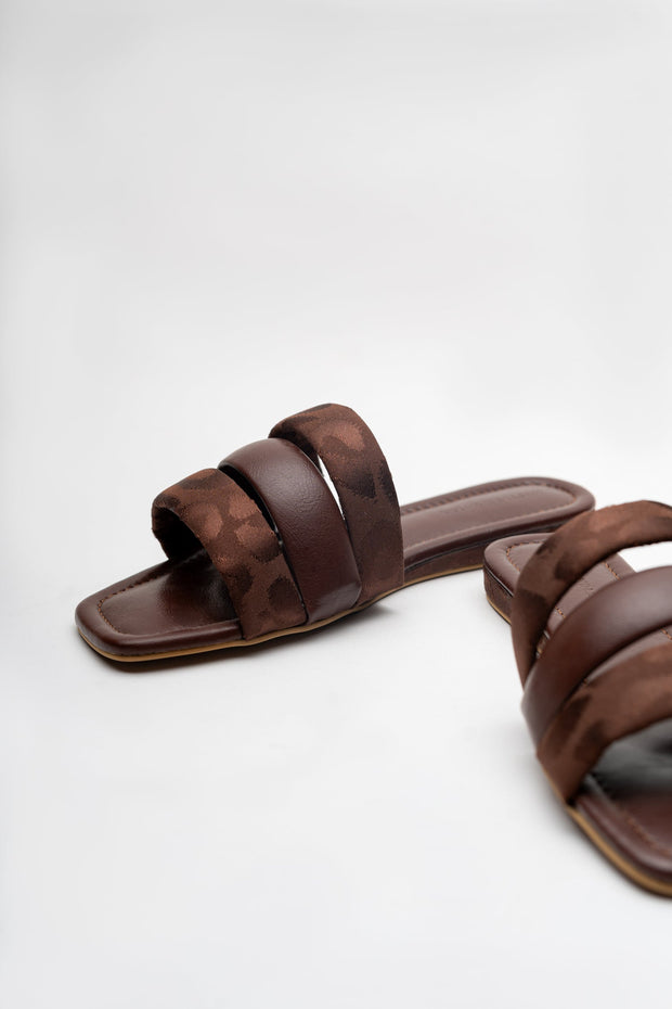 Brown Strappy Flats