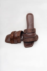 Brown Strappy Flats