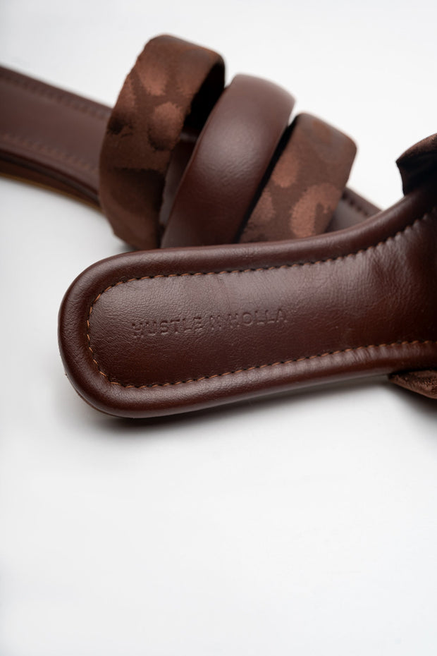 Brown Strappy Flats