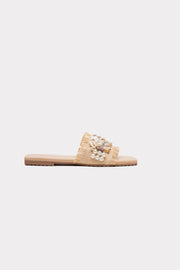 Beige Embellished Flats