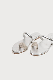 Silver Embellished Flats