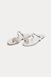 Silver Embellished Flats
