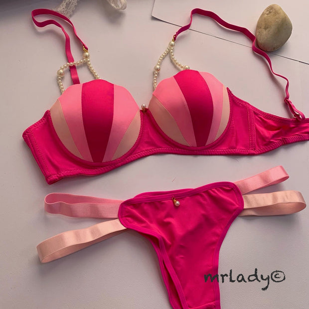 RAINBOW PEARL BRA SET