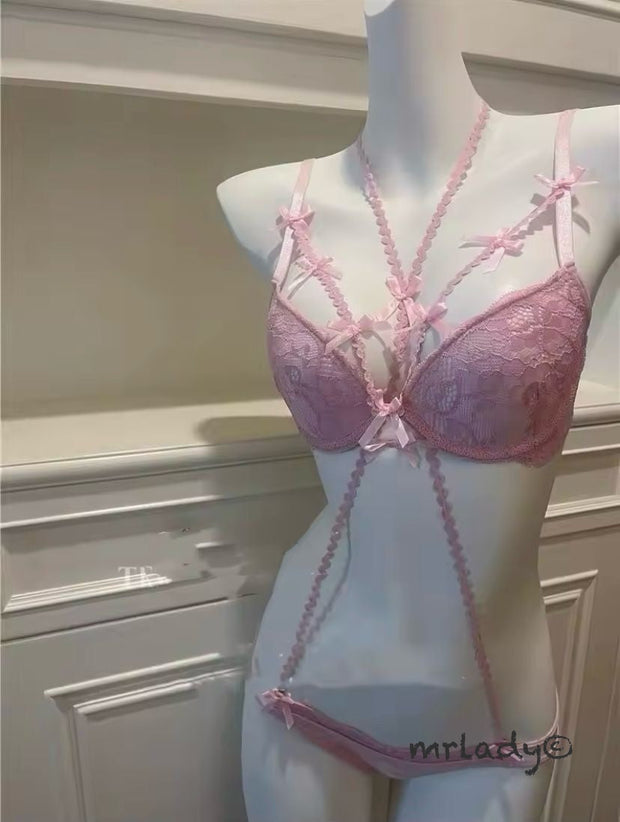 FANCY FLORAL GUL BRA SET