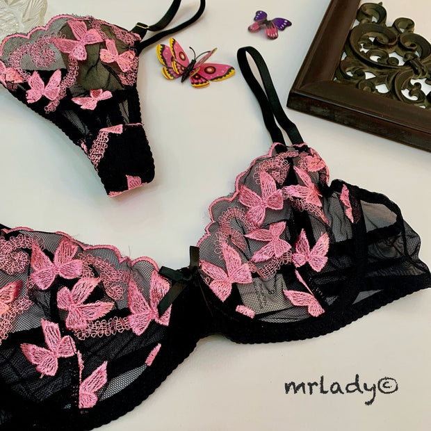 BUTTERFLY SOFT NET BRA SET