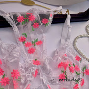 TURKISH FLOWER SOFT NET BRA SET