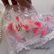 TURKISH FLOWER SOFT NET BRA SET