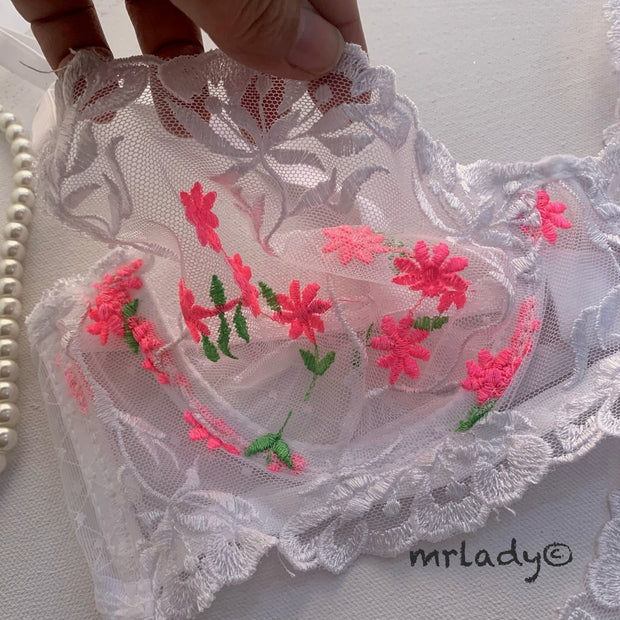 TURKISH FLOWER SOFT NET BRA SET