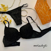 TURKISH THIN PAD SHIMMER BRA SET