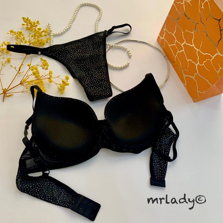 TURKISH THIN PAD SHIMMER BRA SET