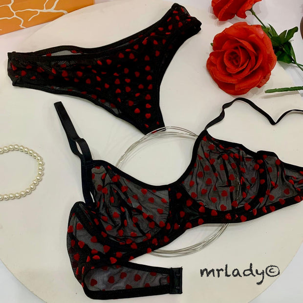 MINI HEARTS WIRED BRA SET