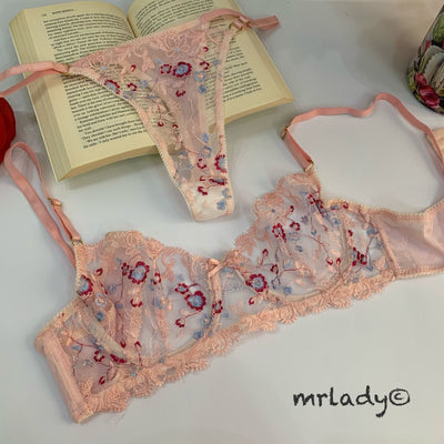 TURKISH EMB SOFT NET BRA SET