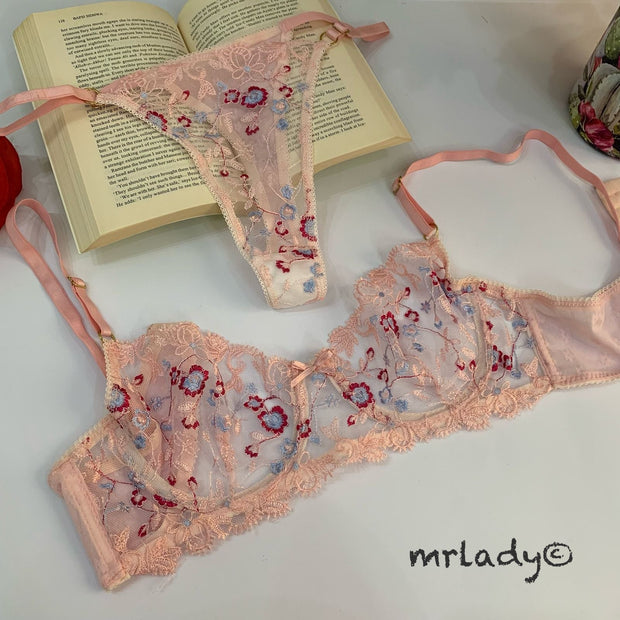 TURKISH EMB SOFT NET BRA SET