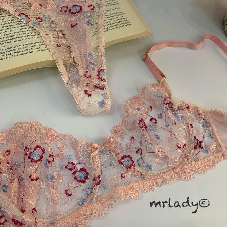 TURKISH EMB SOFT NET BRA SET